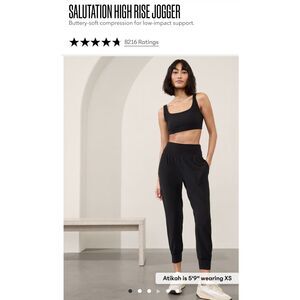 Women's Athleta Salutation High Rise Jogger- Black, Size M